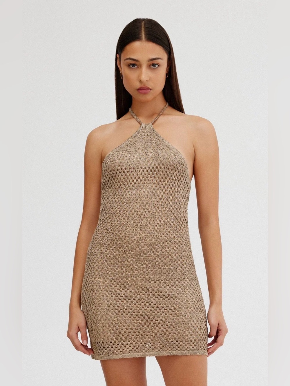 Significant Other Siena Mini Dress Size 2 Halter Crochet Knit